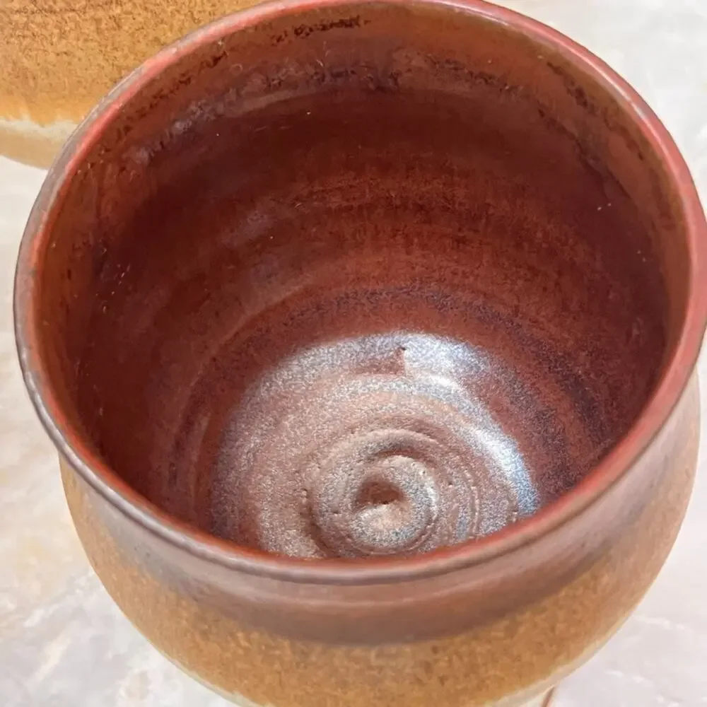 Studio Art Pottery Stoneware Wine Goblets 8